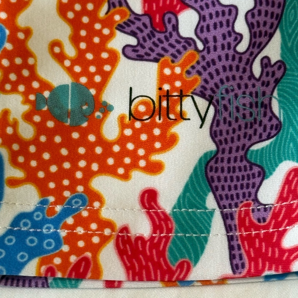 Bitty Fish - Colorful Coral Print- Women’s Rash Guard - Sm View 5